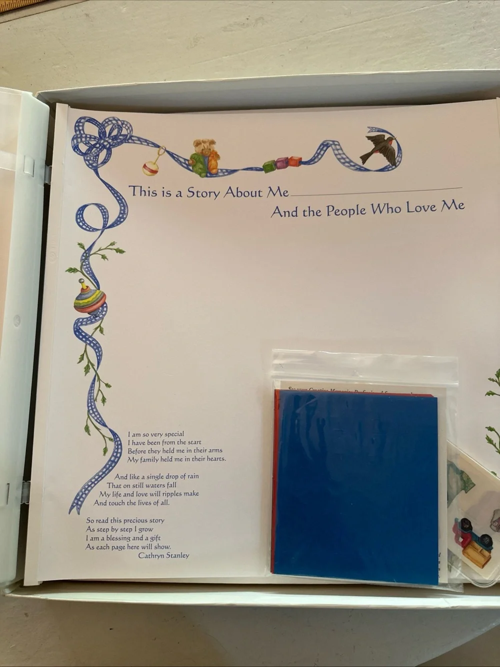 NEW CREATIVE MEMORIES BABY BOY ALBUM WITH EMBELLISHMENTS 12X12